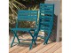 Chaise de jardin pliante MARIUS en aluminium bleu canard DCB Garden - Autre vue