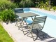 Chaise de jardin pliante MARIUS en aluminium vert kaki DCG Garden - Autre vue