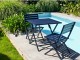 Chaise de jardin pliante MARIUS en aluminium bleu nuit DCB Garden - Autre vue