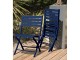 Chaise de jardin pliante MARIUS en aluminium bleu nuit DCB Garden - Autre vue