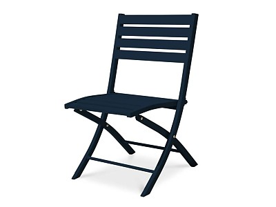 Chaise de jardin pliante MARIUS en aluminium bleu nuit DCB Garden