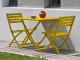 Chaise de jardin pliante MARIUS en aluminium jaune moutarde DCB Garden - Autre vue