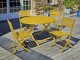 Chaise de jardin pliante MARIUS en aluminium jaune moutarde DCB Garden - Autre vue