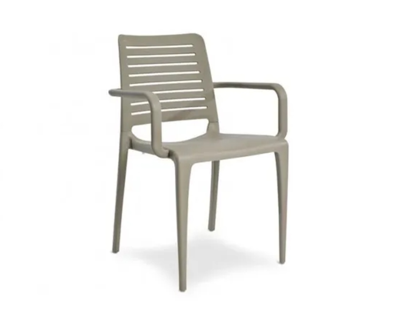 Fauteuil de jardin empilable PARK en polypropylene taupe DCB Garden