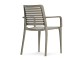 Fauteuil de jardin empilable PARK en polypropylene taupe DCB Garden - Autre vue