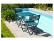 Table de jardin pliante MARIUS 70x70 cm aluminium bleu canard DCB Garden - Autre vue