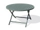 Table de jardin pliante MARIUS ronde Ø110 cm aluminium vert Kaki DCB Garden