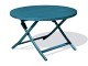 Table de jardin pliante MARIUS ronde Ø110 cm aluminium bleu canard DCB Garden