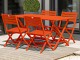 Table de jardin pliante MARIUS rectangulaire aluminium 140x80cm orange / cuivre DCB Garden - Autre vue