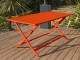 Table de jardin pliante MARIUS rectangulaire aluminium 140x80cm orange / cuivre DCB Garden - Autre vue