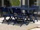 Table de jardin pliante MARIUS rectangulaire aluminium 140x80cm bleu nuit DCB Garden - Autre vue