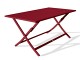 Table de jardin pliante MARIUS rectangulaire aluminium 140x80cm rouge Carmin DCB Garden