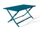 Table de jardin pliante MARIUS rectangulaire aluminium 140x80cm bleu canard DCB Garden