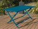 Table de jardin pliante MARIUS rectangulaire aluminium 140x80cm bleu canard DCB Garden - Autre vue