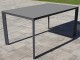 Table de jardin empilable MEET 160x90 cm aluminium laque gris fonce DCB Garden