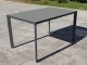 Table de jardin empilable MEET 120x80 cm aluminium laque gris fonce DCB Garden