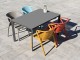 Table de jardin empilable MEET 120x80 cm aluminium laque gris fonce DCB Garden - Autre vue