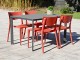 Table de jardin empilable MEET 120x80 cm aluminium laque gris fonce DCB Garden - Autre vue