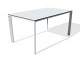 Table de jardin empilable MEET 120x80 cm aluminium laque blanc DCB Garden