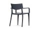 Fauteuil de jardin empilable TOWN en polypropylene gris fonce DCB Garden - Autre vue