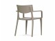 Fauteuil de jardin empilable TOWN en polypropylene taupe DCB Garden - Autre vue