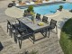 Table de jardin OLHOS 191/251x95cm aluminium gris fonce extensible DCB Garden - Autre vue