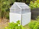 Mini serre de jardin double STRETTO 120x120 cm en acier galvanise blanc DCB Garden - Autre vue