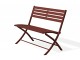 Banc de jardin pliant MARIUS 95x41cm en aluminium rouge Carmin DCB Garden