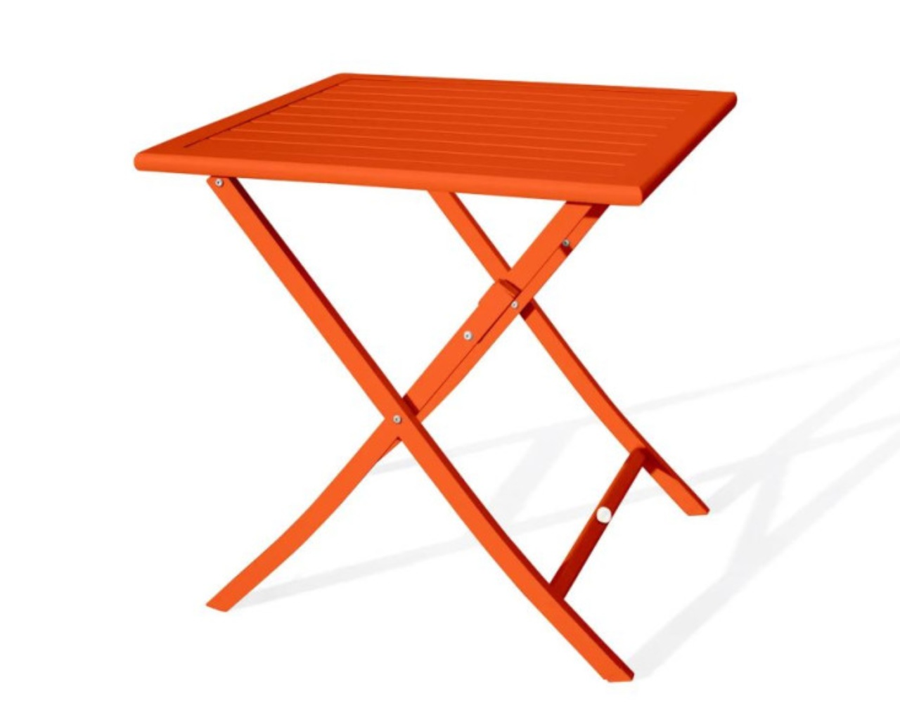 Table de jardin pliante MARIUS 70x70 cm en aluminium orange DCB Garden