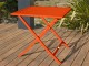 Table de jardin pliante MARIUS 70x70 cm en aluminium orange DCB Garden - Autre vue