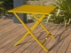 Table de jardin pliante MARIUS 70x70 cm en aluminium moutarde DCB Garden - Autre vue