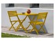 Table de jardin pliante MARIUS 70x70 cm en aluminium moutarde DCB Garden - Autre vue