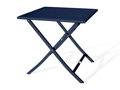 Table de jardin pliante MARIUS 70x70 cm en aluminium bleu marine DCB Garden