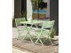 Table de jardin pliante MARIUS 70x70 cm en aluminium vert Lagune DCB Garden - Autre vue