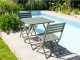 Table de jardin pliante MARIUS 70x70 cm en aluminium vert Kaki DCB Garden - Autre vue