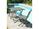 Table de jardin pliante MARIUS 70x70 cm en aluminium vert Kaki DCB Garden - Autre vue