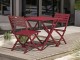 Table de jardin pliante MARIUS 70x70 cm en aluminium rouge Carmin DCB Garden - Autre vue