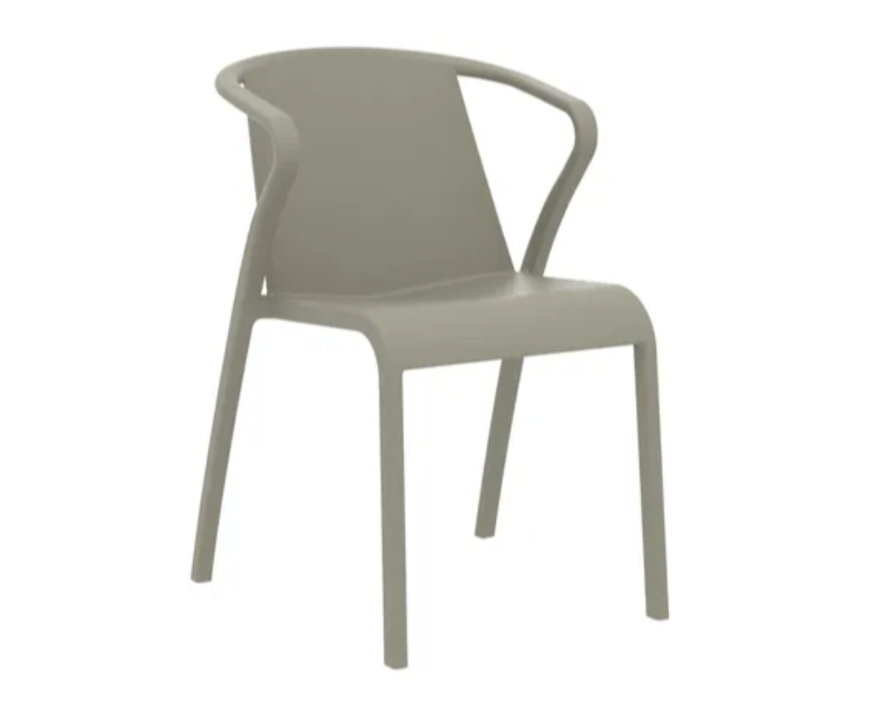 Fauteuil de jardin empilable FADO en polypropylene Taupe DCB Garden