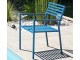 Fauteuil de jardin empilable GASTON en aluminium bleu DCB Garden - Autre vue