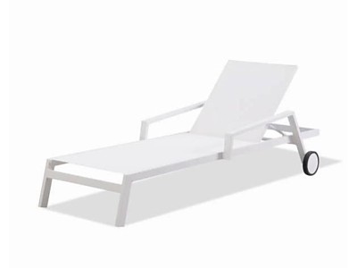 Bain de soleil multi-positions IBIZA en aluminium Blanc DCB Garden