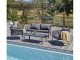 Salon bas de jardin CAMARGUE 4 places en corde tissee et aluminium gris DCG Garden - Autre vue