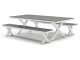 Table de jardin ANNECY 175x100 aluminium blanc, plateau et bancs DCB Garden - Autre vue