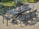 Table de jardin CAICOS 180/240X90 cm aluminium rallonge automatique DCB Garden - Autre vue