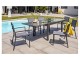 Table de jardin TOLEDE 135/270x90cm aluminium plateau verre + rallonge DCB Garden - Autre vue
