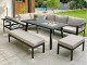 Salon de jardin ANTALYA 9 places en aluminium noir DCB Garden - Autre vue