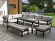 Salon de jardin ANTALYA 9 places en aluminium noir DCB Garden - Autre vue