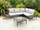 Salon d'angle de jardin bas ANKARA 4 places en aluminium noir DCB Garden - Autre vue