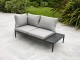 Salon d'angle de jardin bas ANKARA 4 places en aluminium noir DCB Garden - Autre vue