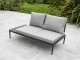 Salon d'angle de jardin bas ANKARA 4 places en aluminium noir DCB Garden - Autre vue