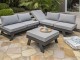 Salon de jardin d'angle bas NEWYORK 5/6 places en aluminium gris DCB Garden - Autre vue